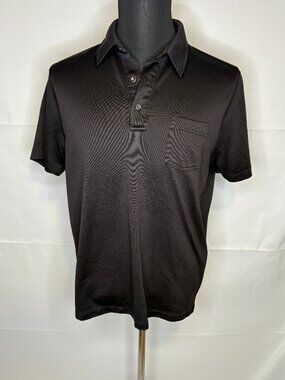 Axist Men's Black Polo Shirt Polyester Size Large